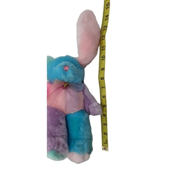 Main Joy Ltd Multi-colored Bunny Rabbit Plush Stuffed Animal Toy Color Block 10" - Picture 6 of 7